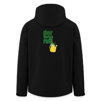 der garten ruft - Recycelte Männer Softshell-Jacke von Stanley/Stella - Schwarz - Hinten - AI Model Male 185 light (185cm)