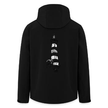 Phare sur la colline - Veste softshell homme en polyester recyclé Stanley/Stella - noir - Dos - AI Model Male 185 light (185cm)