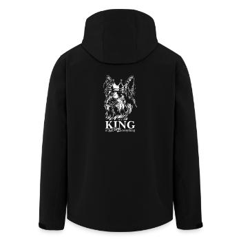 BERGER PICARD King Hundespruch Hunde Wilsigns - Recycelte Männer Softshell-Jacke von Stanley/Stella - Schwarz - Hinten - AI Model Male 185 light (185cm)