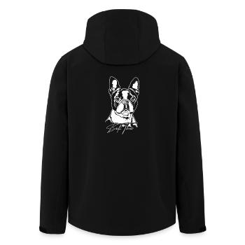 BOSTON TERRIER Portrait Hunde Wilsigns - Recycelte Männer Softshell-Jacke von Stanley/Stella - Schwarz - Hinten - AI Model Male 185 light (185cm)