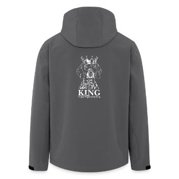GERMAN SHORTHAIR King of everything dog Wilsigns - Men’s Recycled Softshell Jacket by Stanley/Stella - anthracite - Back - AI Model Male 185 light (185cm)