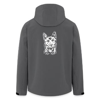 Kai Ken Portrait Chiens Chien Wilsigns - Veste softshell homme en polyester recyclé Stanley/Stella - charbon - Dos - AI Model Male 185 light (185cm)