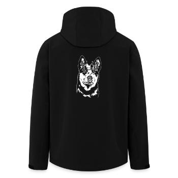 Australian Cattle Dog Crown Dogs Dog Wilsigns - Men’s Recycled Softshell Jacket by Stanley/Stella - black - Back - AI Model Male 185 light (185cm)