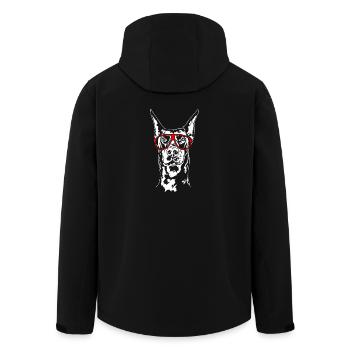 Doberman Goggles Dobie Dogs Dog Sports Wilsigns - Men’s Recycled Softshell Jacket by Stanley/Stella - black - Back - AI Model Male 185 light (185cm)