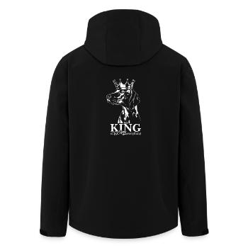 Magyar Vizsla King Dog Saying Dogs Wilsigns - Men’s Recycled Softshell Jacket by Stanley/Stella - black - Back - AI Model Male 185 light (185cm)