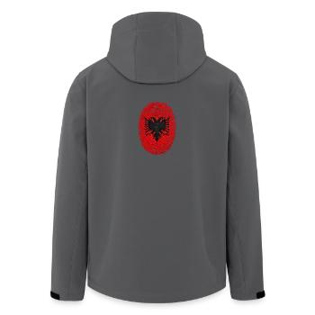 Albania DNA Flag Flag - Men’s Recycled Softshell Jacket by Stanley/Stella - black - Back - AI Model Male 185 light (185cm)
