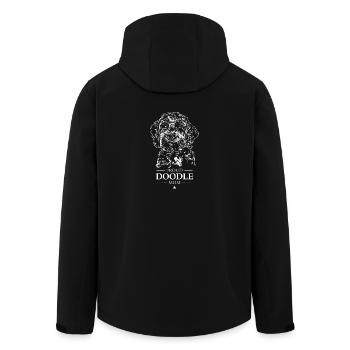 Doodle Mom Hunde Hund Wilsigns - Recycelte Männer Softshell-Jacke von Stanley/Stella - Schwarz - Hinten - AI Model Male 185 light (185cm)