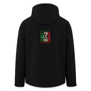 Mexican Vintage Father Saying Design - Men’s Recycled Softshell Jacket by Stanley/Stella - black - Back - AI Model Male 185 light (185cm)