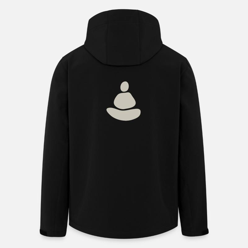 Minimalistische Zen-Meditation - Recycelte Männer Softshell-Jacke von Stanley/Stella - Schwarz