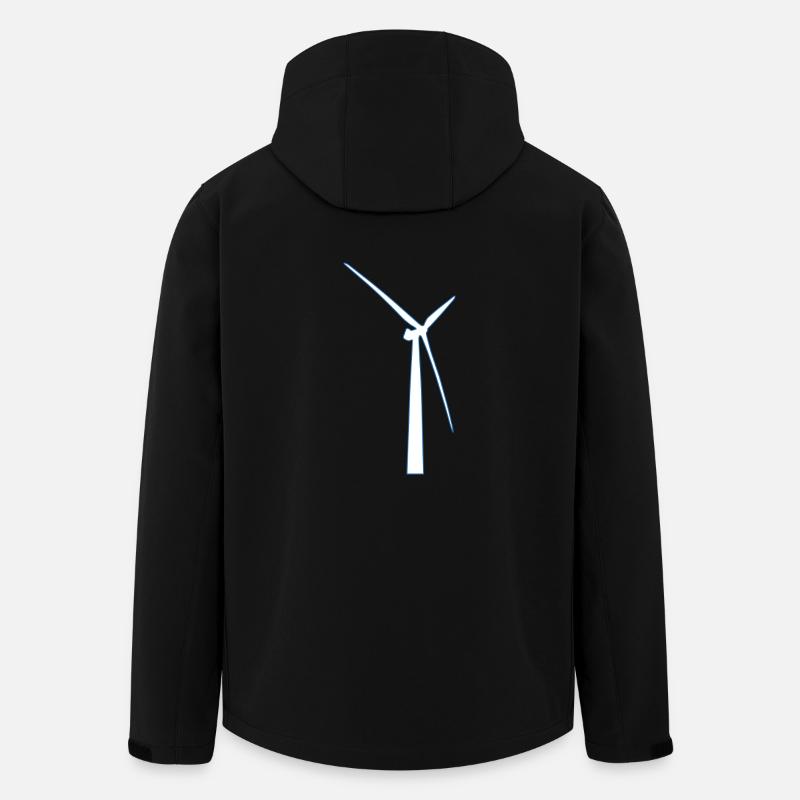 windmill windmill wind turbine windrad9 - Men’s Recycled Softshell Jacket by Stanley/Stella - black