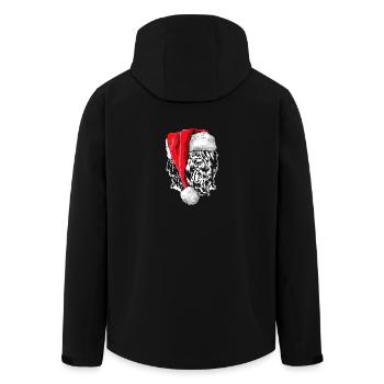 Santa Briard Christmas Dog Dogs Wilsigns - Men’s Recycled Softshell Jacket by Stanley/Stella - black - Back - AI Model Male 185 light (185cm)