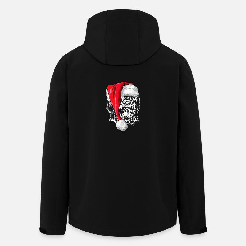 Santa Briard Weihnachten Hund Hunde Wilsigns - Recycelte Männer Softshell-Jacke von Stanley/Stella - Schwarz