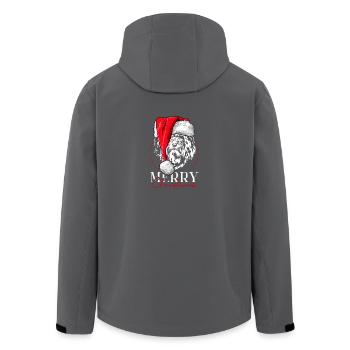 Père Noël bichon havanais joyeux Noël chiens Wilsigns - Veste softshell homme en polyester recyclé Stanley/Stella - charbon - Dos - AI Model Male 185 light (185cm)