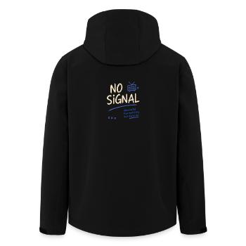 No Signal – Disconnected Vibes - Men’s Recycled Softshell Jacket by Stanley/Stella - black - Back - AI Model Male 185 light (185cm)