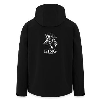 Whippet King de tout Chiens Dog Wilsigns - Veste softshell homme en polyester recyclé Stanley/Stella - noir - Dos - AI Model Male 185 light (185cm)