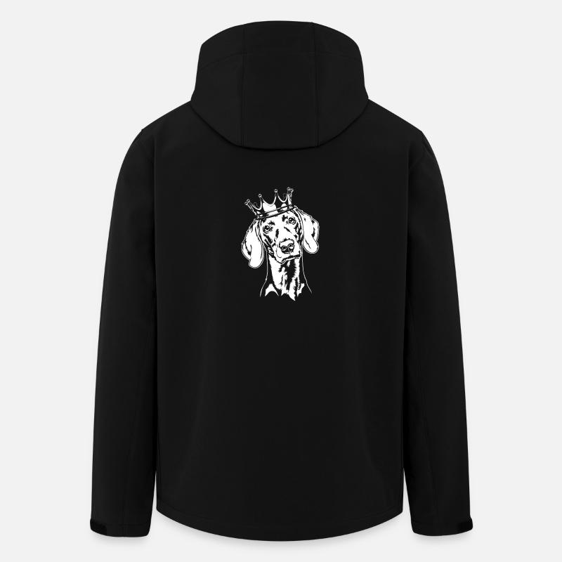 Weimaraner Krone Hunde Hund Wilsigns - Recycelte Männer Softshell-Jacke von Stanley/Stella - Schwarz