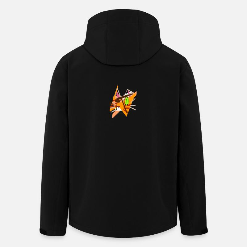 Funny Kitten Abstract - Recycelte Männer Softshell-Jacke von Stanley/Stella - Schwarz