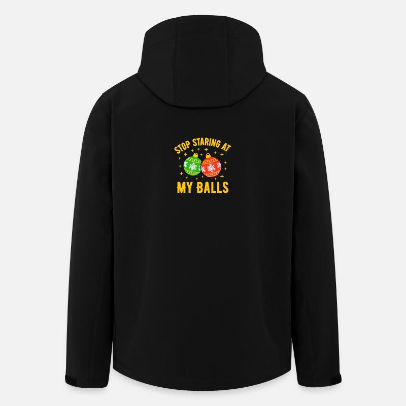 Arrête de fixer mes couilles - Veste softshell homme en polyester recyclé Stanley/Stella - noir