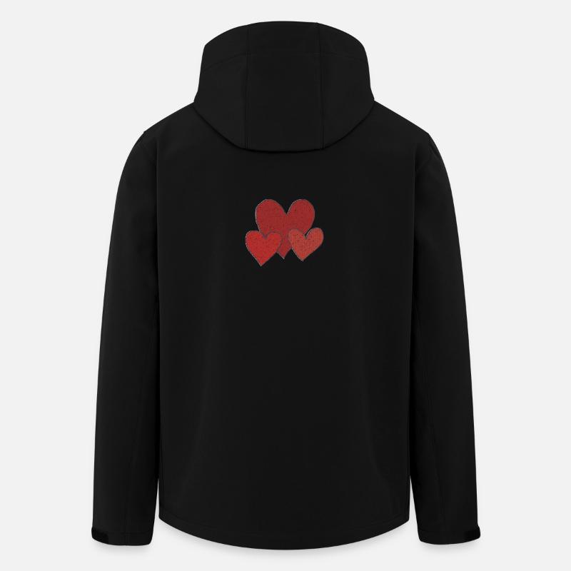 drei herzen - Recycelte Männer Softshell-Jacke von Stanley/Stella - Schwarz