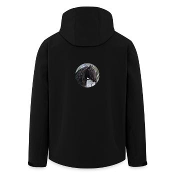 Kopf Friesenhengst - Recycelte Männer Softshell-Jacke von Stanley/Stella - Schwarz - Hinten - AI Model Male 185 light (185cm)