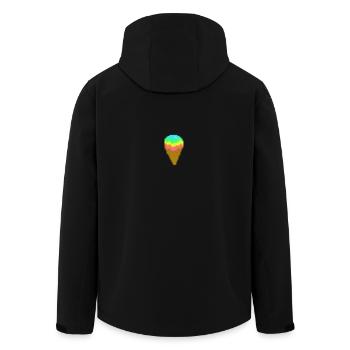 Ice - Men’s Recycled Softshell Jacket by Stanley/Stella - black - Back - AI Model Male 185 light (185cm)