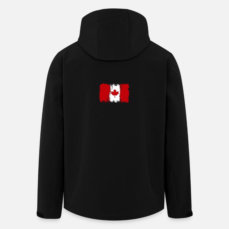 Éclaboussure d’encre de feuille d’érable - Veste softshell homme en polyester recyclé Stanley/Stella - noir