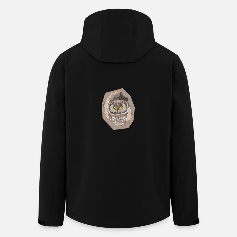 owl - Men’s Recycled Softshell Jacket by Stanley/Stella - black