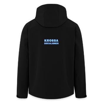 Crush Socialism Neon Text - Men’s Recycled Softshell Jacket by Stanley/Stella - black - Back - AI Model Male 185 light (185cm)