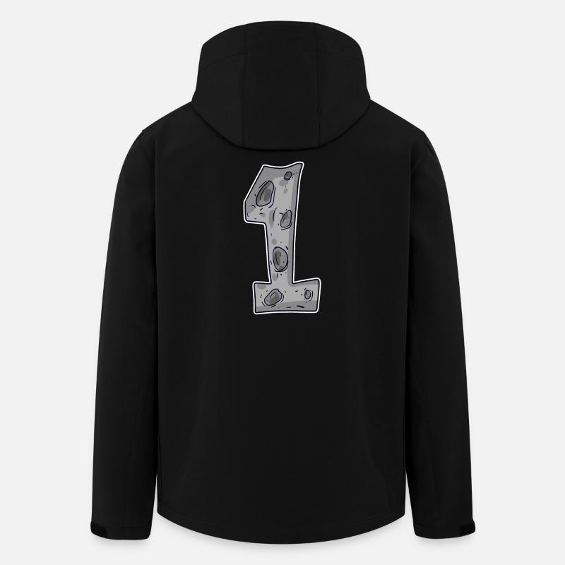 1 - Erster Eins Mond - Recycelte Männer Softshell-Jacke von Stanley/Stella - Schwarz