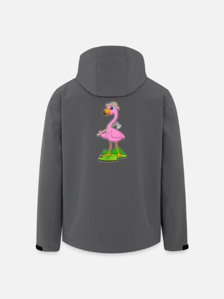 Flamingo Lumberjack Axe - Men’s Recycled Softshell Jacket by Stanley/Stella - black