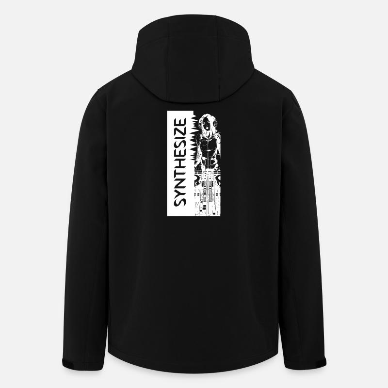 Synthé Blanc - Veste softshell homme en polyester recyclé Stanley/Stella - noir