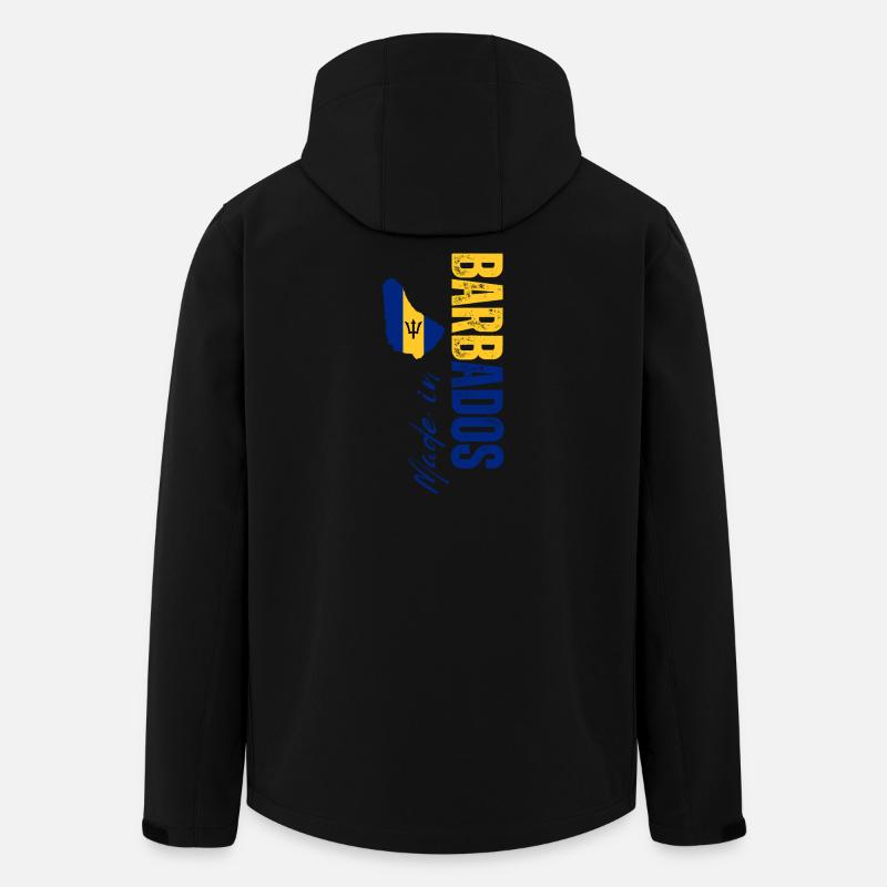 Fabriqué à la Barbade, design vertical - Veste softshell homme en polyester recyclé Stanley/Stella - noir