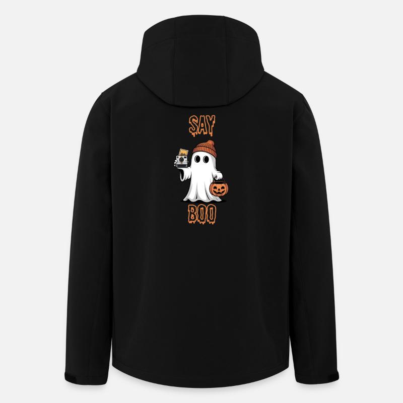 Kuscheliger Halloween Geist Kamera - Recycelte Männer Softshell-Jacke von Stanley/Stella - Schwarz