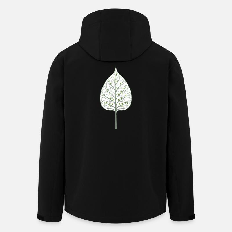 Arbre caché dans la feuille - Veste softshell homme en polyester recyclé Stanley/Stella - noir