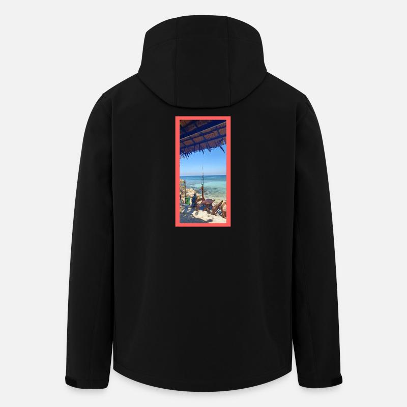 winter am meer - Recycelte Männer Softshell-Jacke von Stanley/Stella - Schwarz