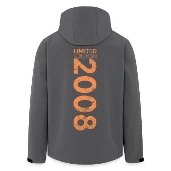 Édition limitée cadeau pour le 18e anniversaire 2008 - Veste softshell homme en polyester recyclé Stanley/Stella - noir - Dos - AI Model Male 185 light (185cm)