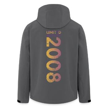 Édition limitée cadeau pour le 18e anniversaire 2008 - Veste softshell homme en polyester recyclé Stanley/Stella - noir - Dos - AI Model Male 185 light (185cm)