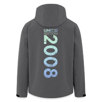 Édition limitée cadeau pour le 18e anniversaire 2008 - Veste softshell homme en polyester recyclé Stanley/Stella - noir - Dos - AI Model Male 185 light (185cm)