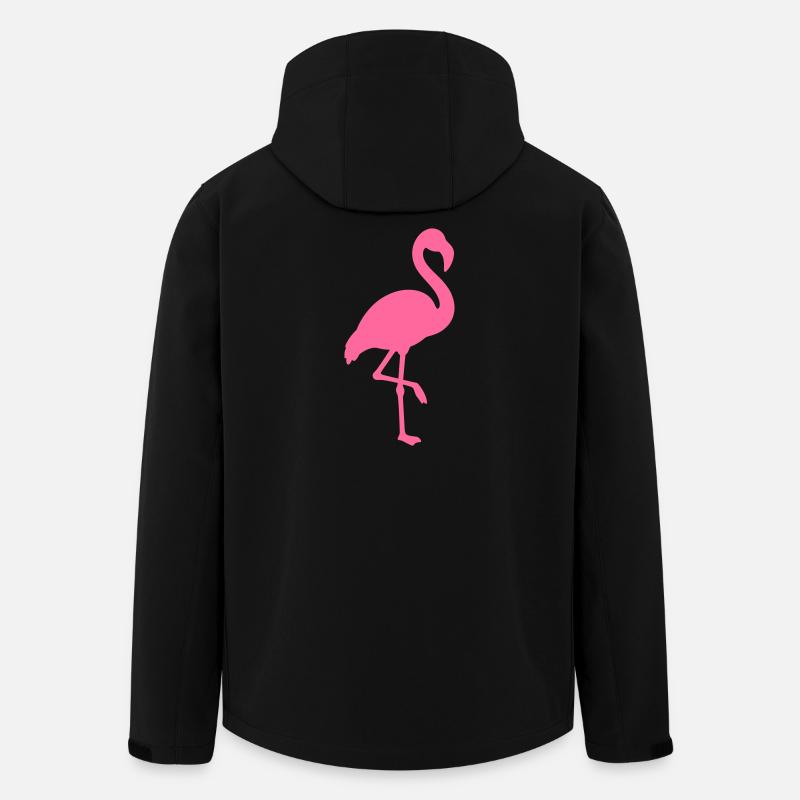 Flamingo Vector - Men’s Recycled Softshell Jacket by Stanley/Stella - black