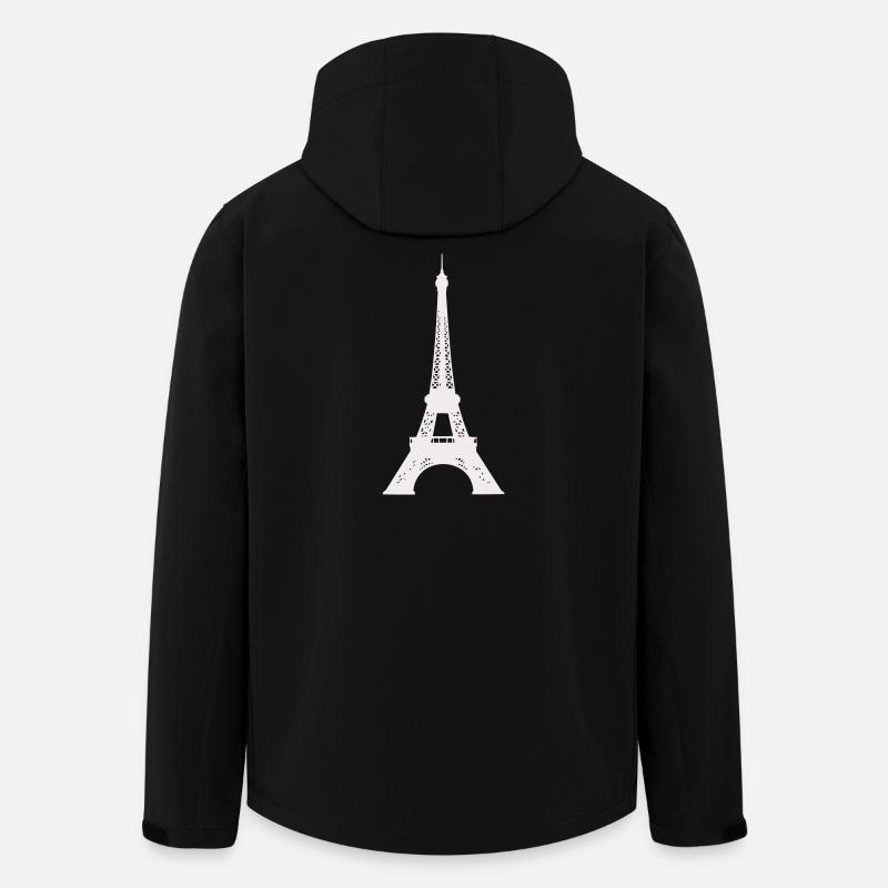 Stampa della Silhouette della Torre Eiffel - Giacca softshell uomo in poliestere riciclato di Stanley/Stella - nero