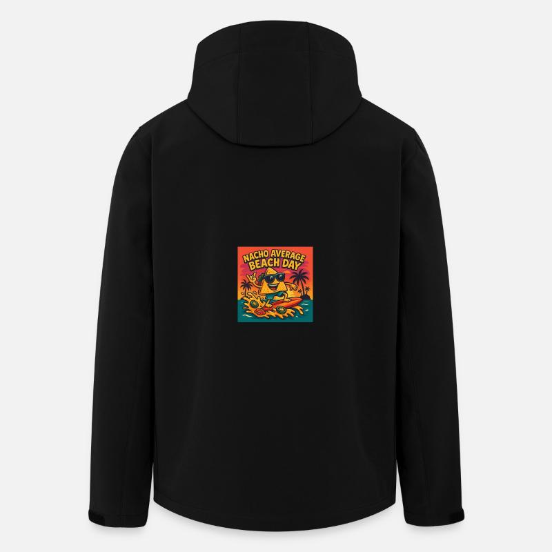 Nacho Average Beach Day Design - Men’s Recycled Softshell Jacket by Stanley/Stella - black