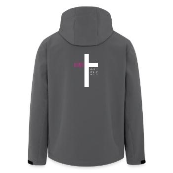 Johannis kreuz - Recycelte Männer Softshell-Jacke von Stanley/Stella - Schwarz - Hinten - AI Model Male 185 light (185cm)