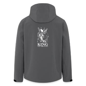 Tibet Terrier King Dog Saying Dogs Wilsigns - Men’s Recycled Softshell Jacket by Stanley/Stella - black - Back - AI Model Male 185 light (185cm)