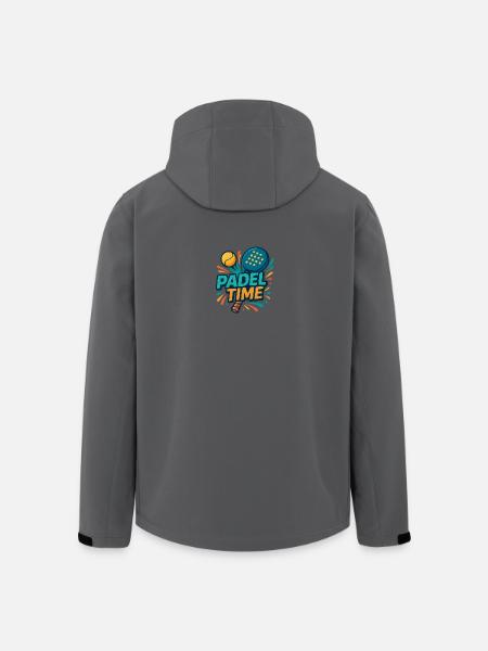 Padel Time Farbexplosion - Recycelte Männer Softshell-Jacke von Stanley/Stella - Schwarz