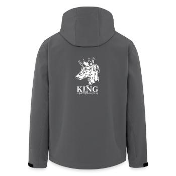 Galgo Espanol Roi de tout Chien Wilsigns - Veste softshell homme en polyester recyclé Stanley/Stella - charbon - Dos - AI Model Male 185 light (185cm)