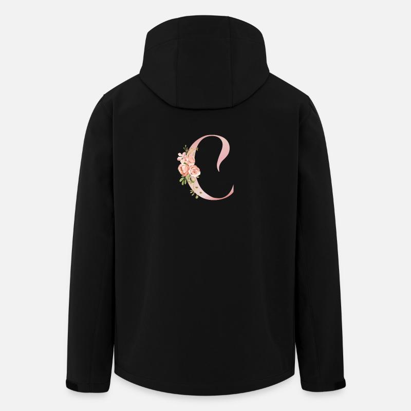 Q Blumenaquarell und Band - Recycelte Männer Softshell-Jacke von Stanley/Stella - Schwarz