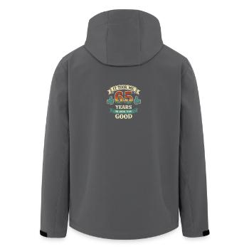 65 Years - It Took Me 65 Years To Be This Beautiful - Men’s Recycled Softshell Jacket by Stanley/Stella - black - Back - AI Model Male 185 light (185cm)