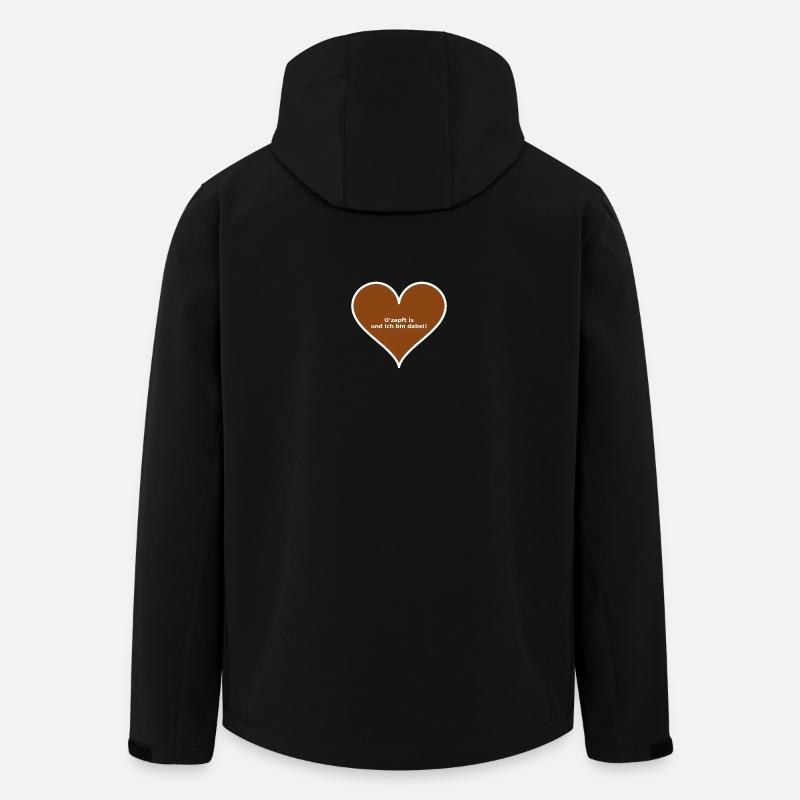 lebkuchenherz München Oktober - Recycelte Männer Softshell-Jacke von Stanley/Stella - Schwarz