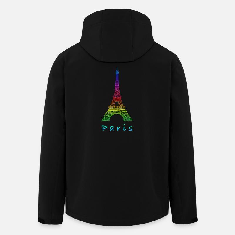 Paris Tour Eiffel - Veste softshell homme en polyester recyclé Stanley/Stella - noir