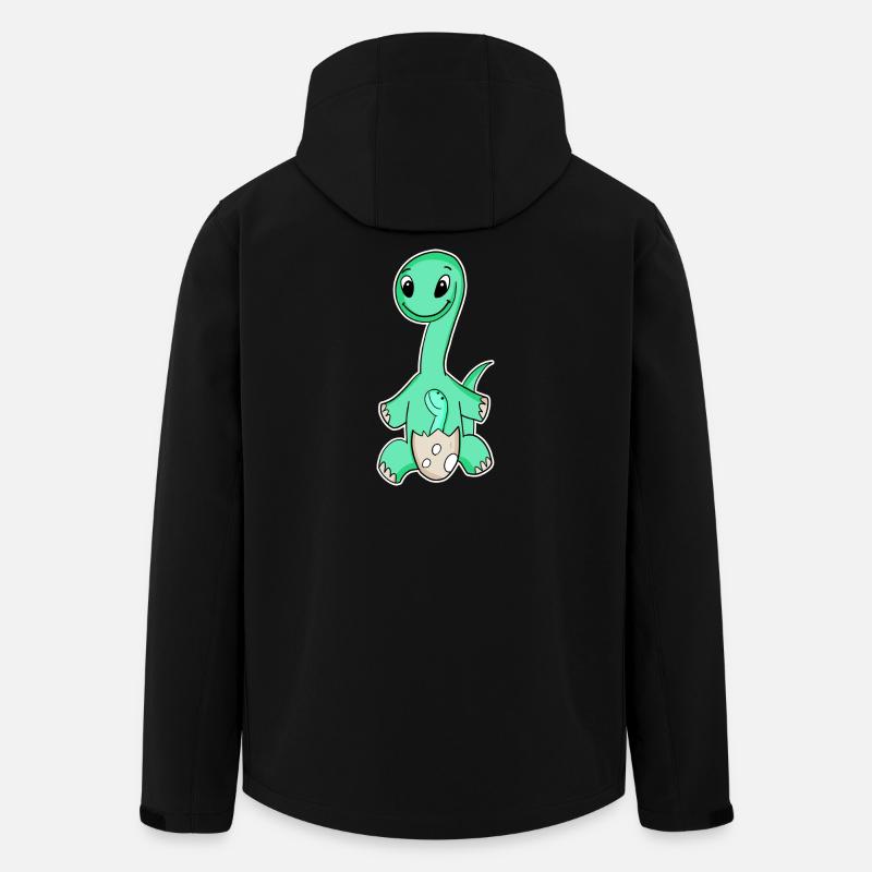Dinosaurs with Baby Dinosaurs - Men’s Recycled Softshell Jacket by Stanley/Stella - black